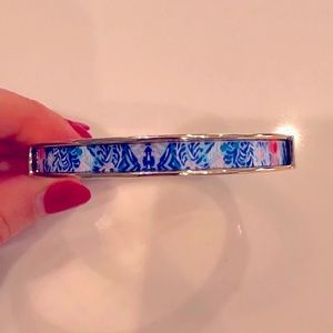 Lilly Pulitzer Blue and Pink Bangle Bracelet - OS